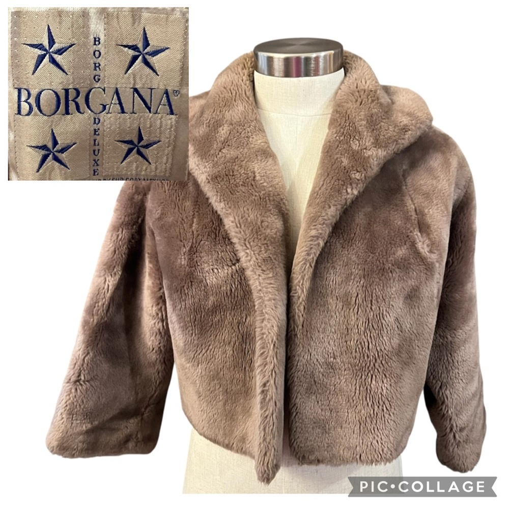 Borgana Faux Fur Jacket in Brown